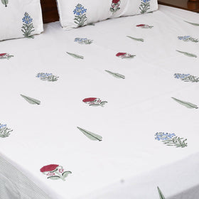 Cotton double sanganeri bed sheet set (108 x 90 in) 03