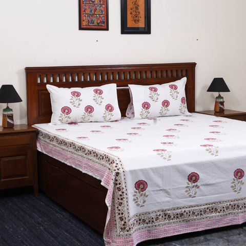 Cotton double sanganeri bed sheet set (108 x 90 in) 04