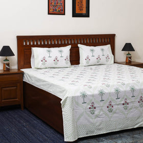 Cotton double sanganeri bed sheet set (108 x 90 in) 05