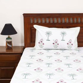 Cotton double sanganeri bed sheet set (108 x 90 in) 05