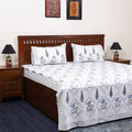 Cotton double sanganeri bed sheet set (108 x 90 in) 07