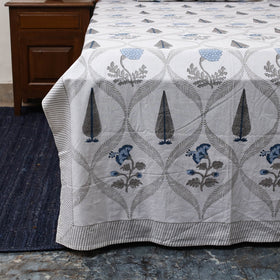 Cotton double sanganeri bed sheet set (108 x 90 in) 07