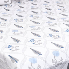 Cotton double sanganeri bed sheet set (108 x 90 in) 07