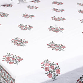 Cotton double sanganeri bed sheet set (108 x 90 in) 08