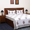 Cotton double sanganeri bed sheet set (108 x 90 in) 08