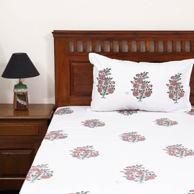 Cotton double sanganeri bed sheet set (108 x 90 in) 08