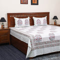 Cotton double sanganeri bed sheet set (108 x 90 in) 09