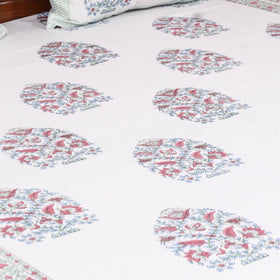 Cotton double sanganeri bed sheet set (108 x 90 in) 09