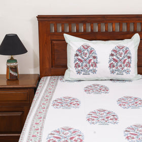 Cotton double sanganeri bed sheet set (108 x 90 in) 09