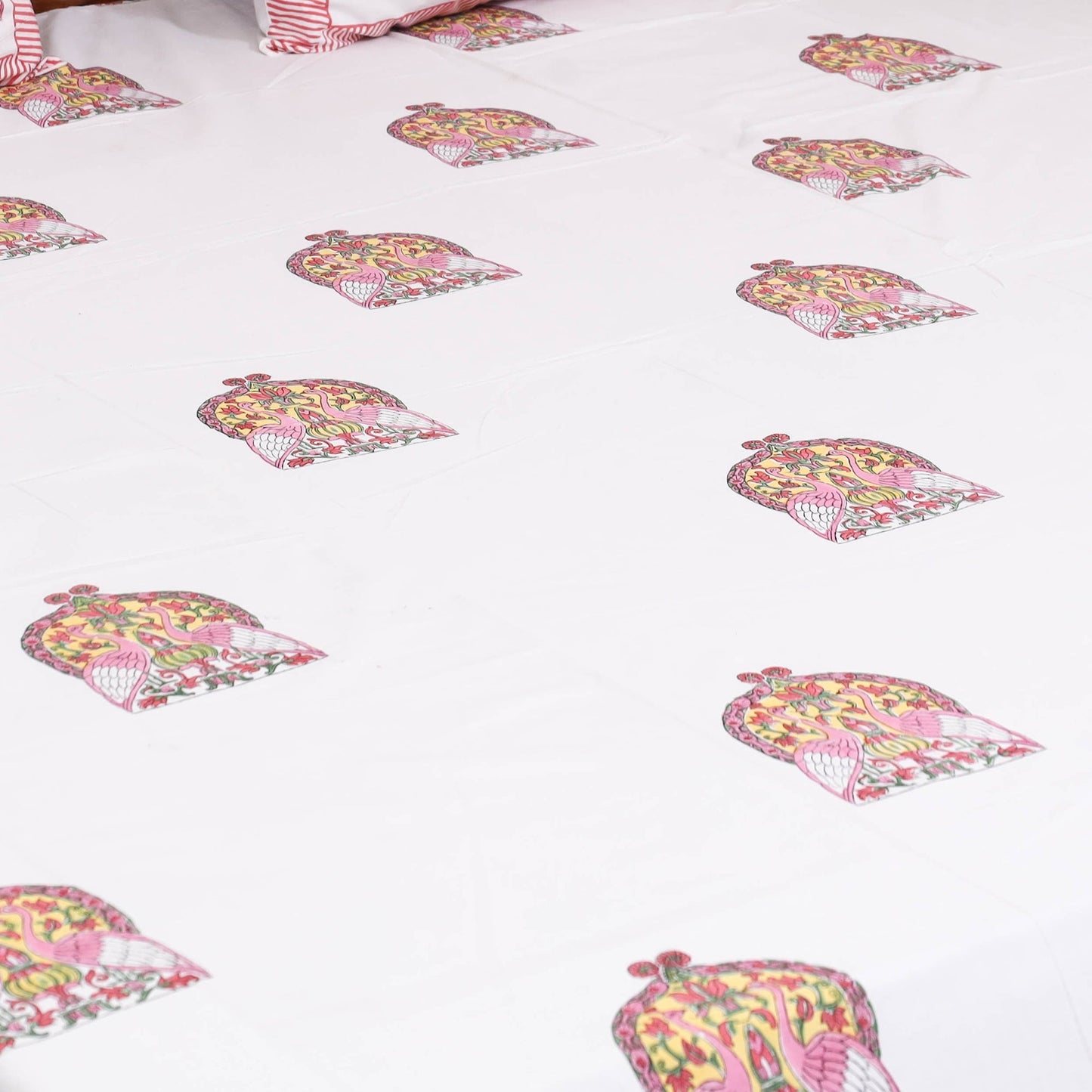 Cotton double sanganeri bed sheet set (108 x 90 in) 10