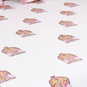 Cotton double sanganeri bed sheet set (108 x 90 in) 10