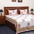 Cotton double sanganeri bed sheet set (108 x 90 in) 10