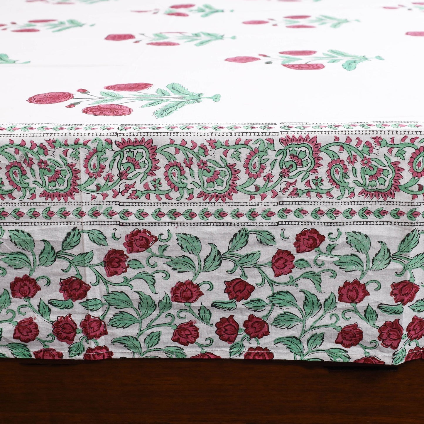 Cotton double sanganeri bed sheet set (108 x 90 in) 15