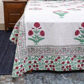 Cotton double sanganeri bed sheet set (108 x 90 in) 15