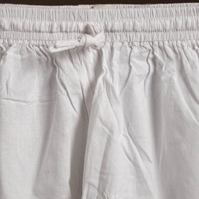 Buy White Cotton Hand Embroidery Chikankari Short