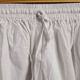 Buy White Cotton Hand Embroidery Chikankari Short