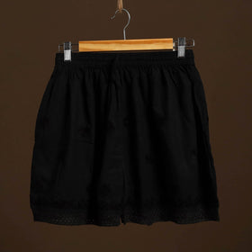 Buy White Cotton Hand Embroidery Chikankari Short