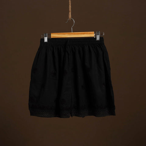 Buy White Cotton Hand Embroidery Chikankari Short