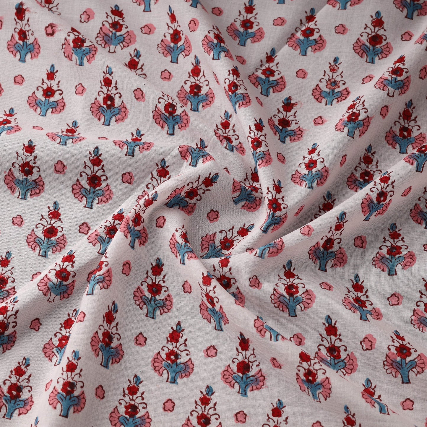 Cotton hand sanganeri fabric 01 - handcrafted