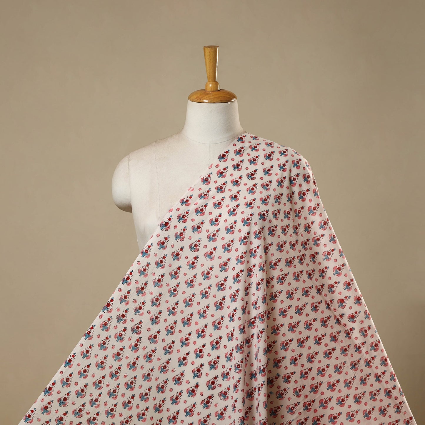 Cotton hand sanganeri fabric 01 - handcrafted