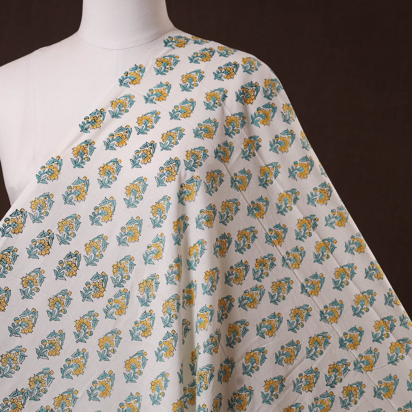 Cotton hand sanganeri fabric 15 - handcrafted