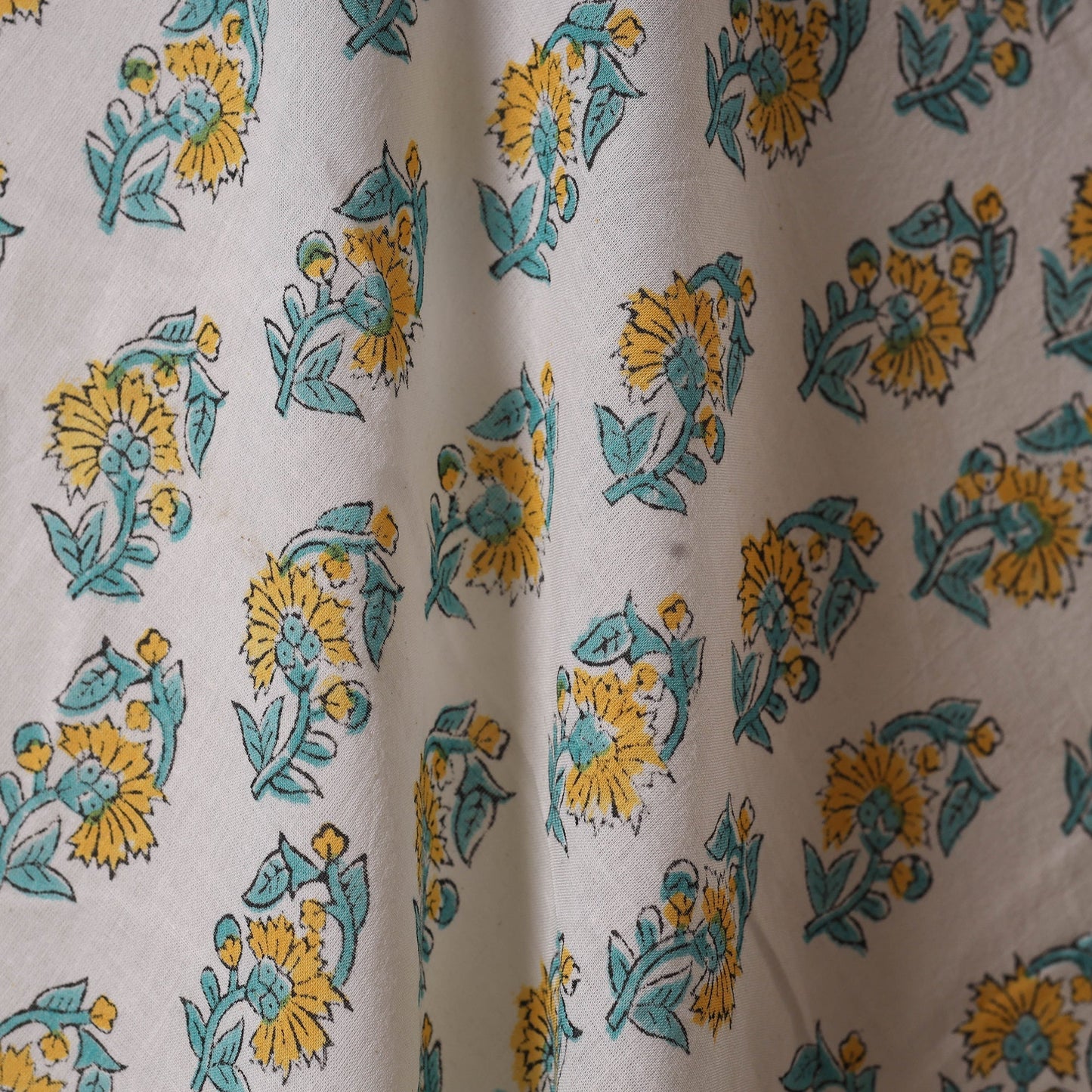 Cotton hand sanganeri fabric 15 - handcrafted