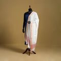 White - cotton jacquard dupatta with thread border 22