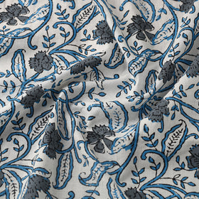 White Cotton Jaipur Print Fabric