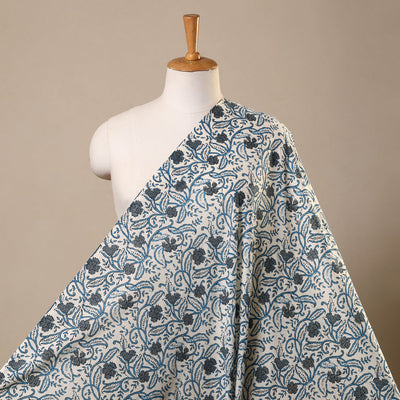 White Cotton Jaipur Print Fabric