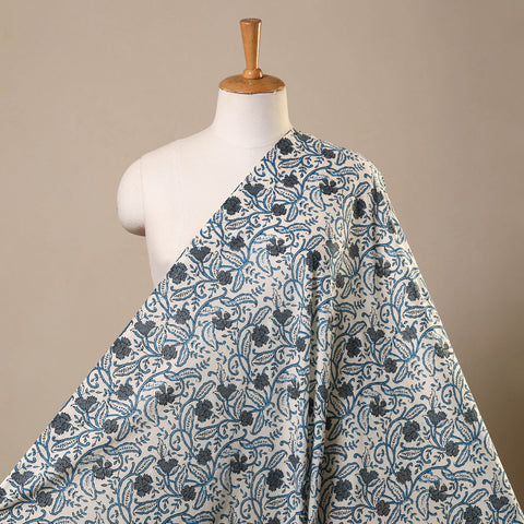 White Cotton Jaipur Print Fabric