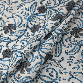 White Cotton Jaipur Print Fabric