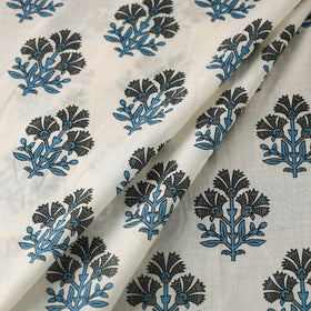 White Cotton Jaipur Print Fabric