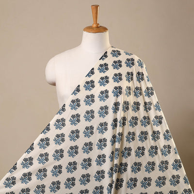 White Cotton Jaipur Print Fabric