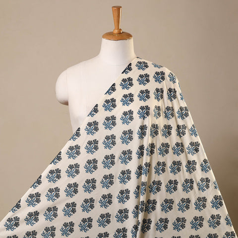 White Cotton Jaipur Print Fabric