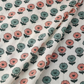 White Cotton Jaipur Print Fabric
