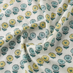 White Cotton Jaipur Print Fabric
