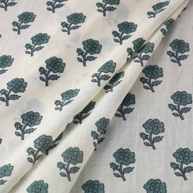 White Cotton Jaipur Print Fabric