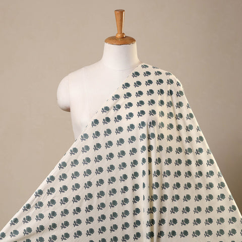 White Cotton Jaipur Print Fabric