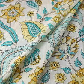 White Cotton Jaipur Print Fabric