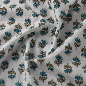 White Cotton Jaipur Print Fabric