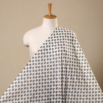 White Cotton Jaipur Print Fabric