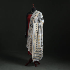 Cotton jaipur printed dupatta 101 - handcrafted
