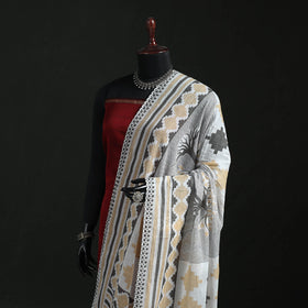 Cotton jaipur printed dupatta 101 - handcrafted