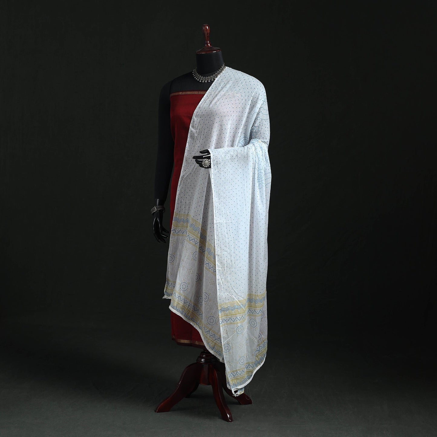 Cotton jaipur printed dupatta 103 - handcrafted