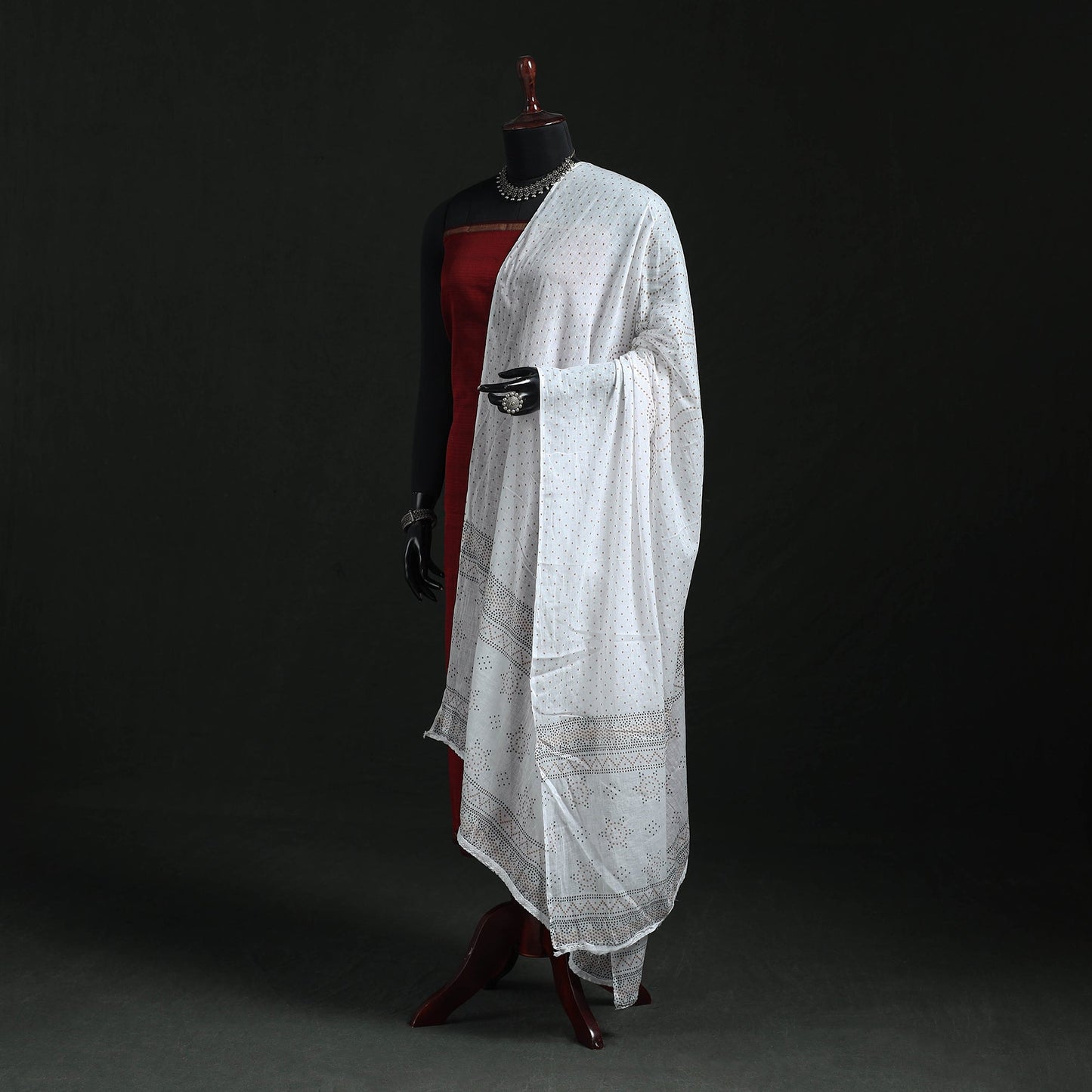 Cotton jaipur printed dupatta 105 - handcrafted