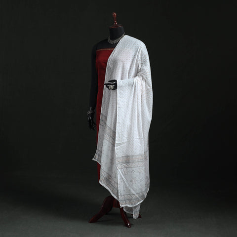 Cotton jaipur printed dupatta 105 - handcrafted