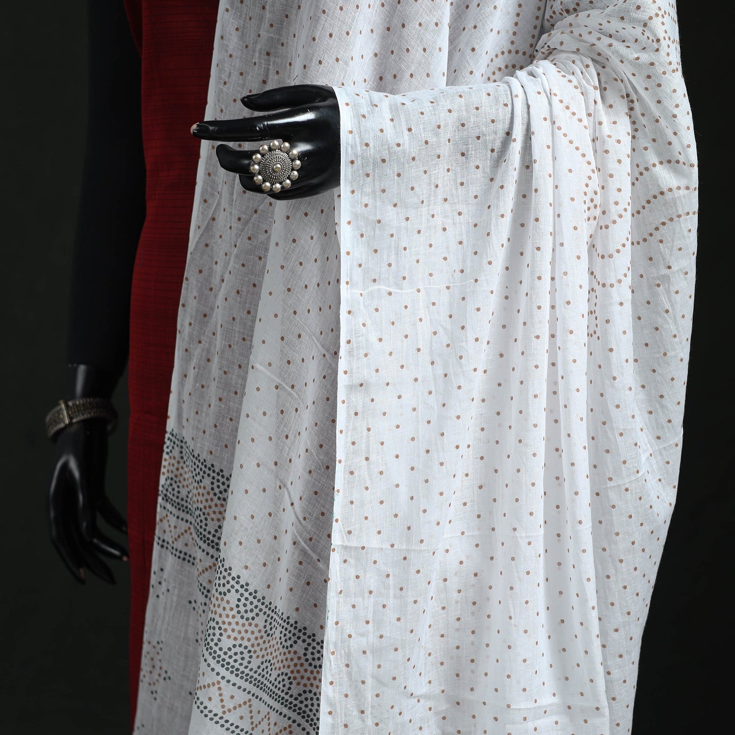 Cotton jaipur printed dupatta 105 - handcrafted