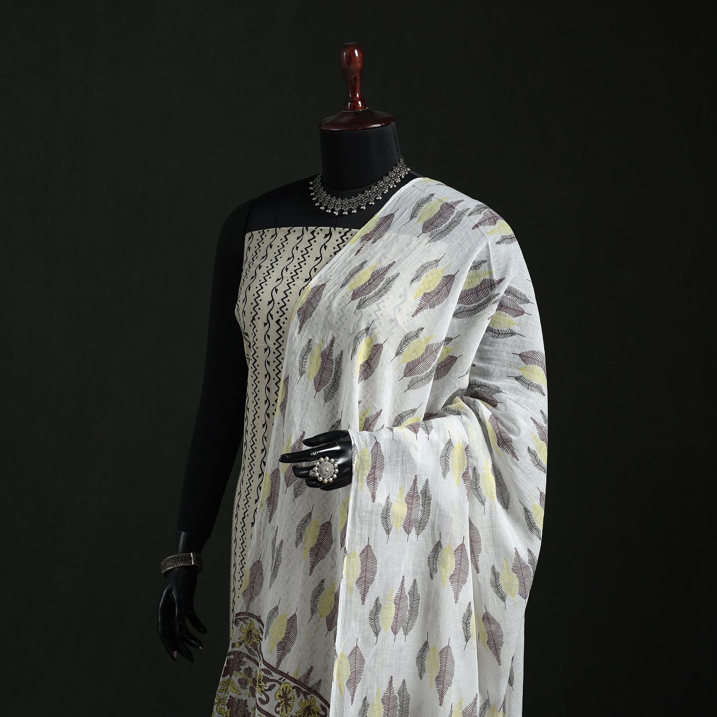 Cotton jaipur printed dupatta 44 - handcrafted