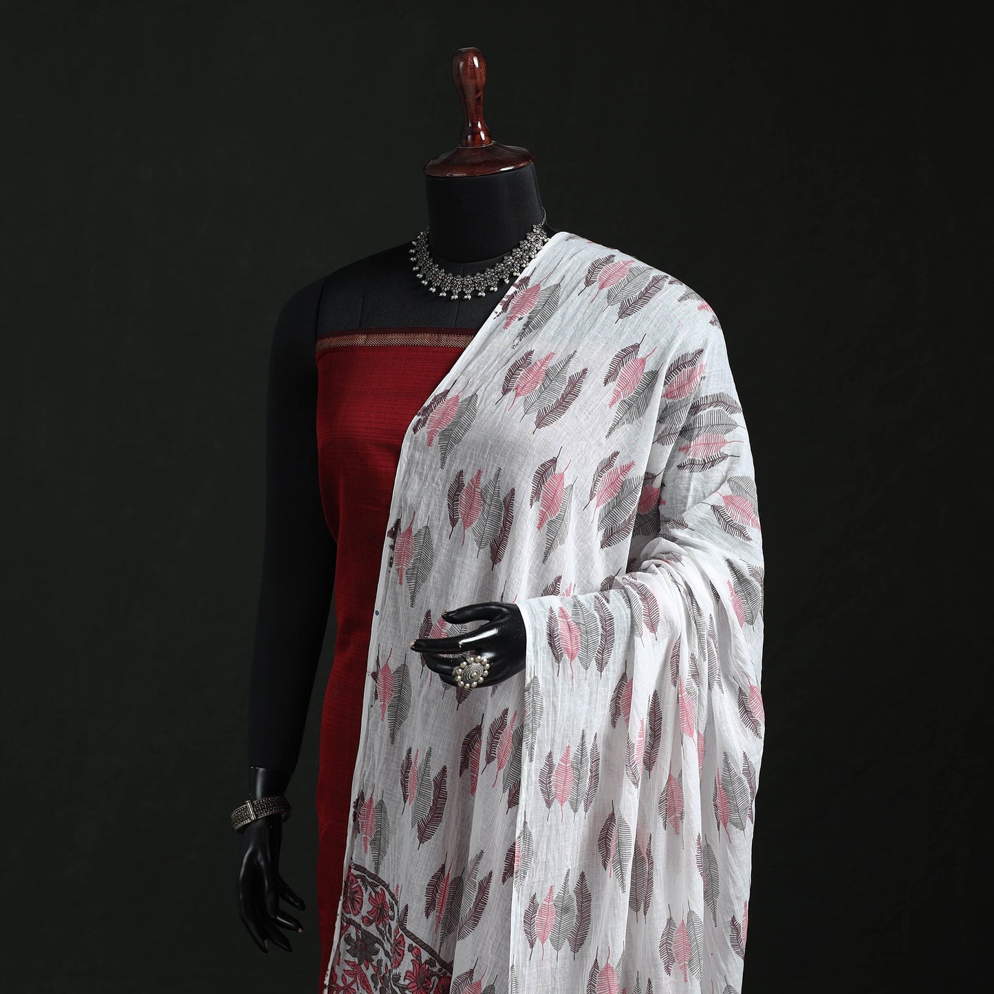 Cotton jaipur printed dupatta 57 - handcrafted