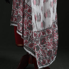 Cotton jaipur printed dupatta 57 - handcrafted